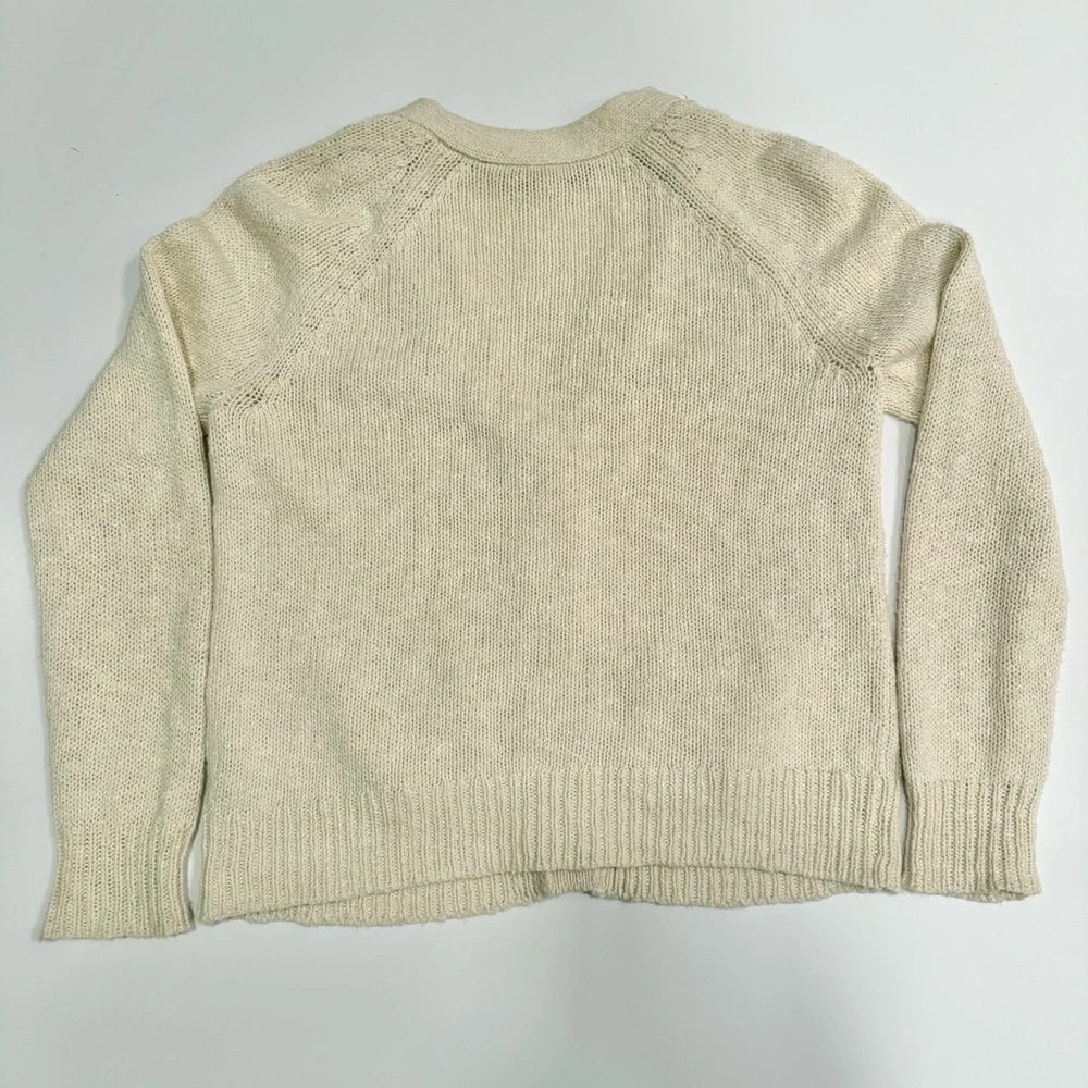 Jenni Kayne Cotton Linen Stanford Cardigan Small Cream Beige EUC - Picture 6 of 6